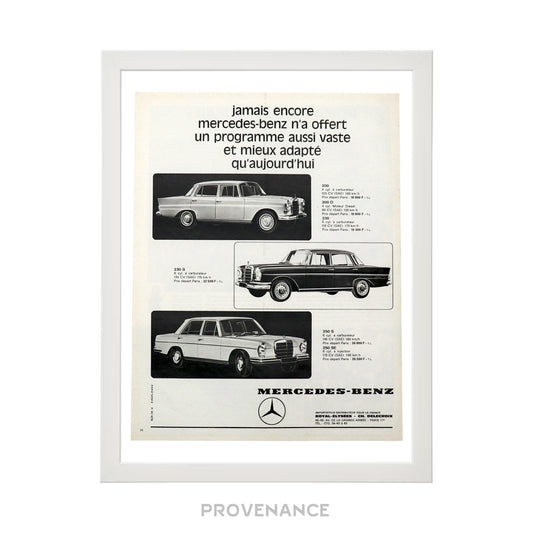 🔴 Mercedes-Benz Antique Vintage Newsprint Ad - Cars French