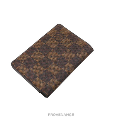 🔴 Louis Vuitton Pocket Organizer Card Wallet - Damier Ebene