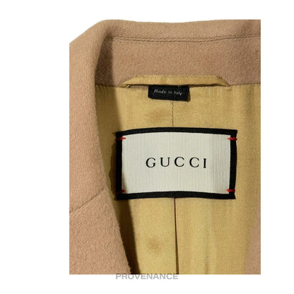 🔴 Gucci Chesterfield Wool Coat - Camel 42