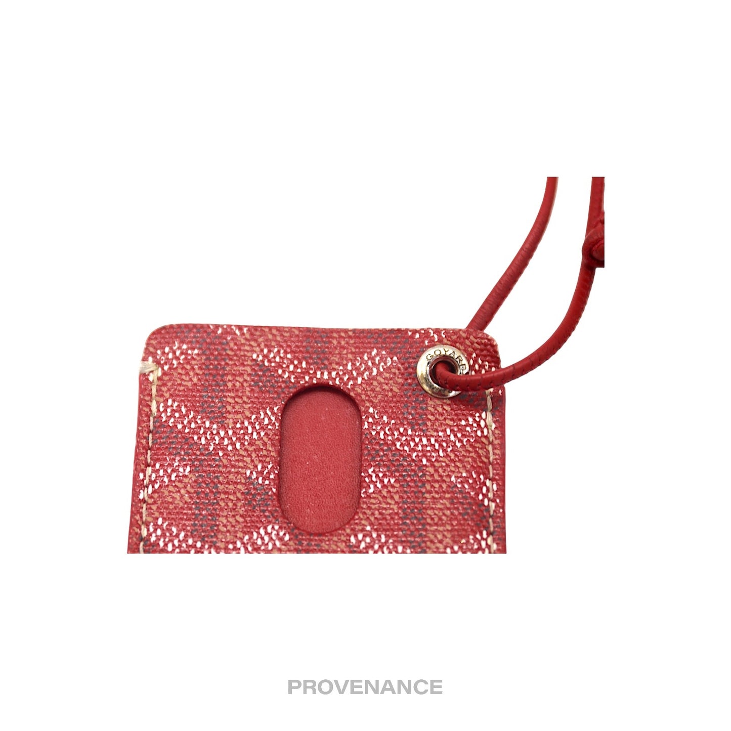 🔴 Goyard ID Lanyard Card Case - Red Goyardine