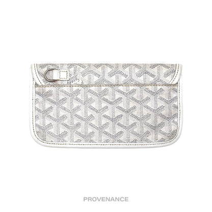 🔴 Goyard St. Louis Pouch Wallet - White Goyardine