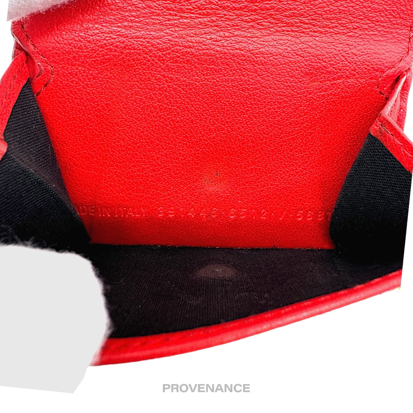 🔴 Balenciaga Papier Mini Wallet - Red Leather