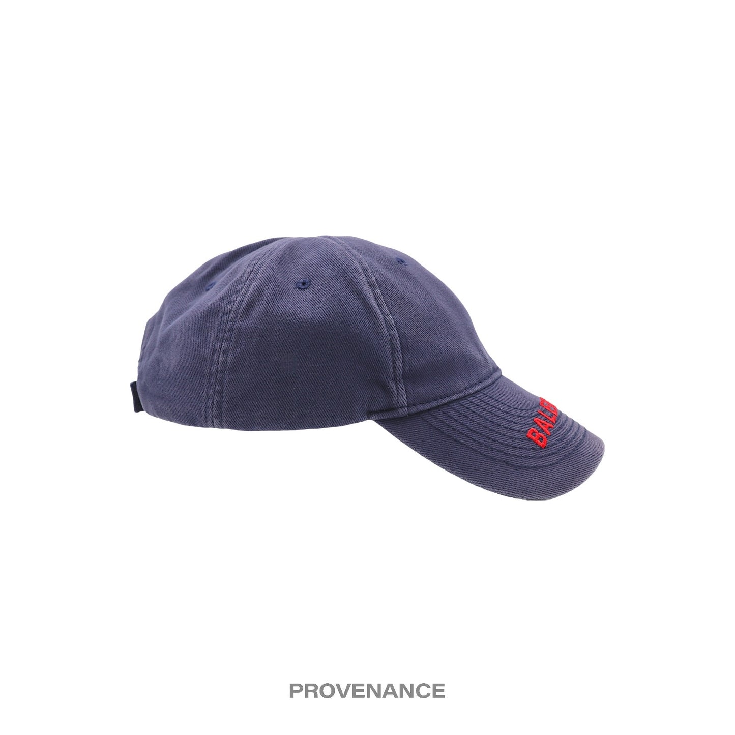 🔴 Balenciaga Brim Embroidered Logo Cap Hat - Washed Navy