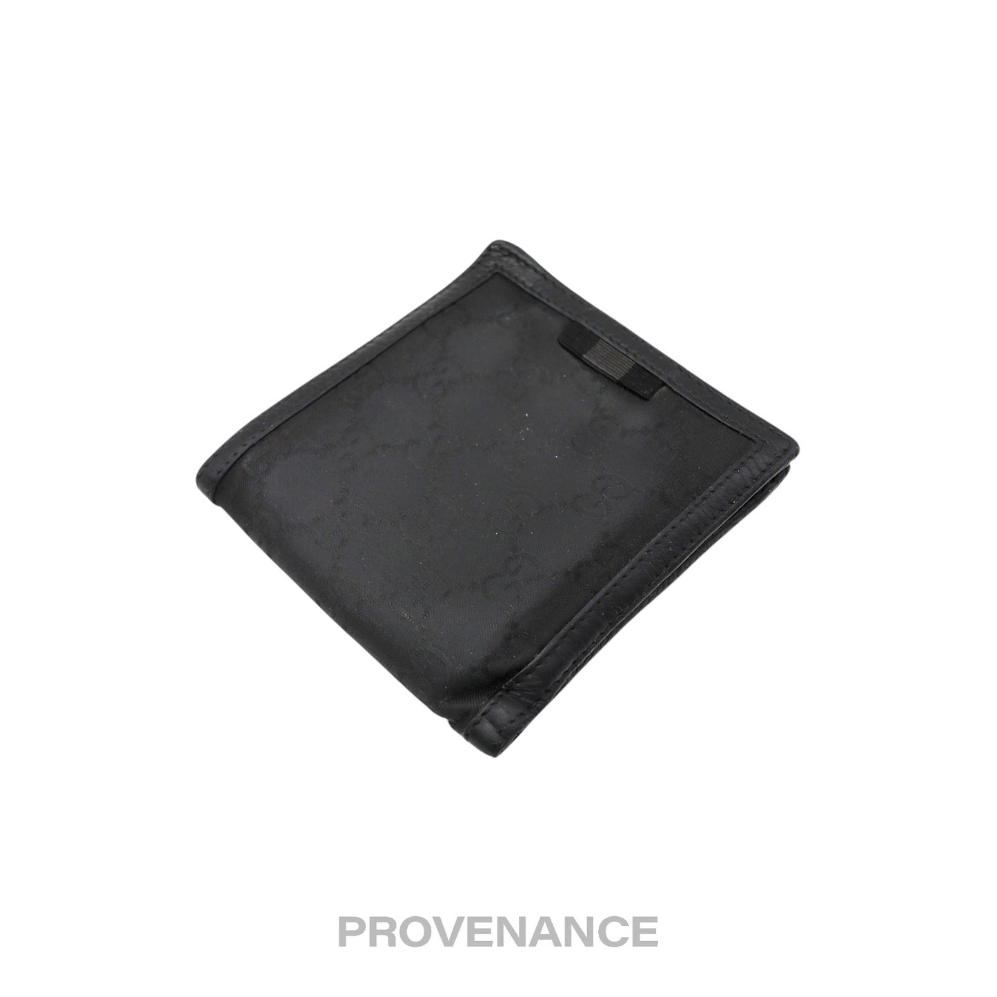 🔴 Gucci Web Bifold Wallet - GG Canvas Black Leather