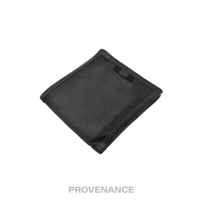 🔴 Gucci Web Bifold Wallet - GG Canvas Black Leather