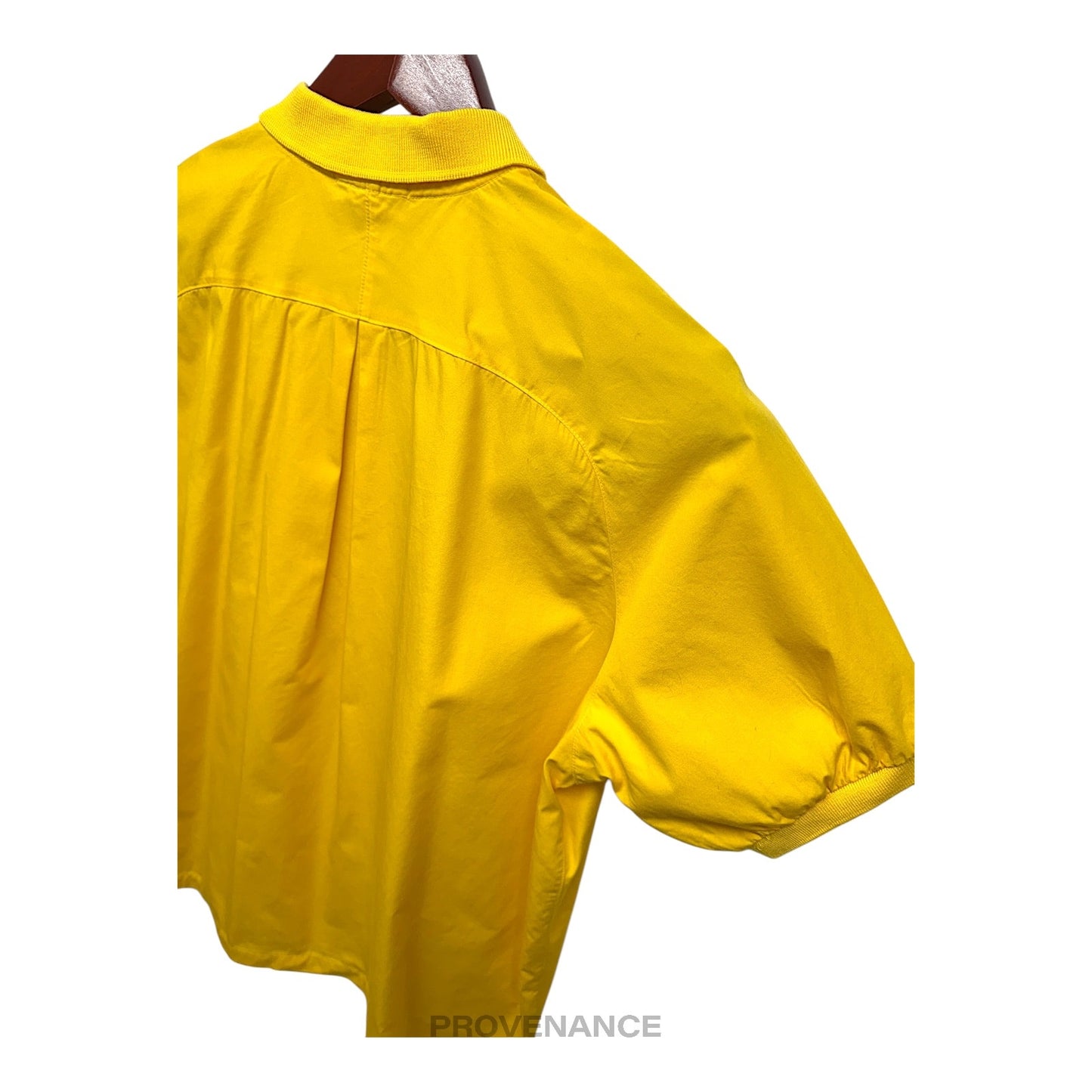 🔴 Balenciaga Sports Embroidered Bowling Shirt - Yellow M