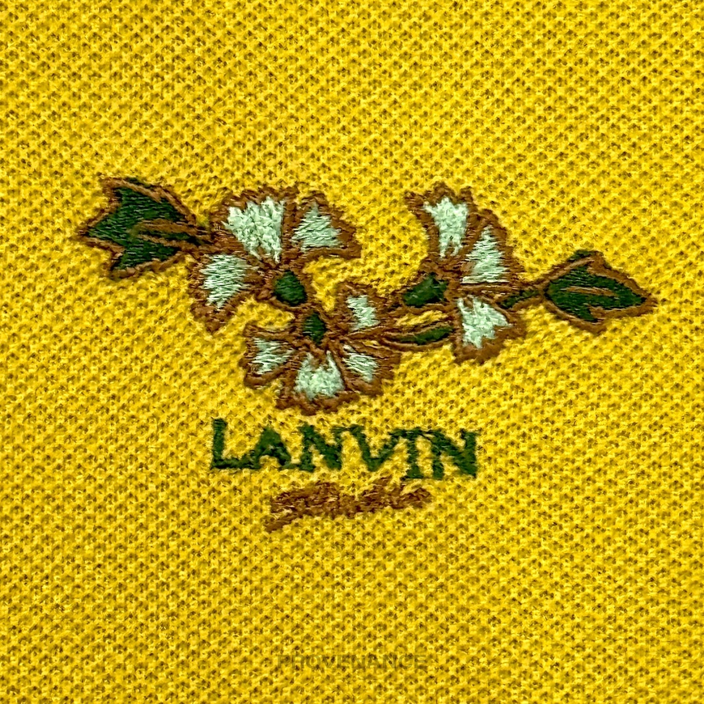 🔴  Lanvin Studio Polo Shirt Logo Floral - Golden Olive