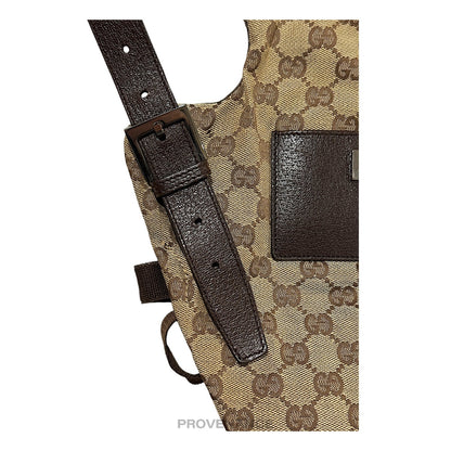 🔴 Gucci Baby Carrier - GG Canvas Monogram Brown
