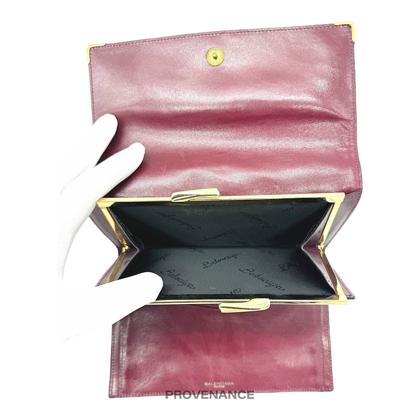 🔴 Balenciaga BB Canvas Trifold Wallet - Red Monogram