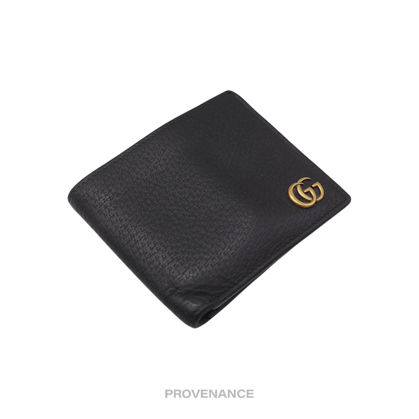 🔴 Gucci GG Marmont Bifold Wallet - Black Leather