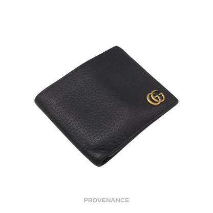 🔴 Gucci GG Marmont Bifold Wallet - Black Leather
