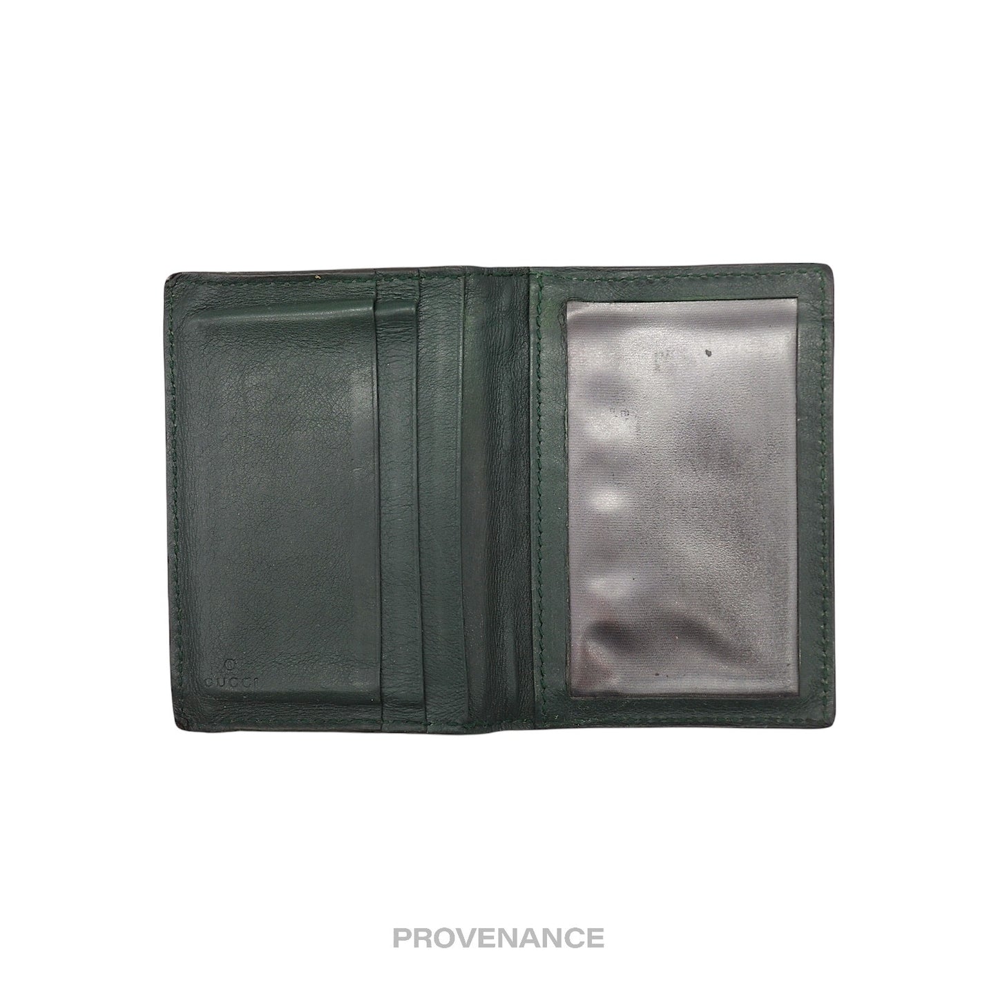 🔴 Gucci Pocket Organizer ID Wallet - Green MicroGuccissima