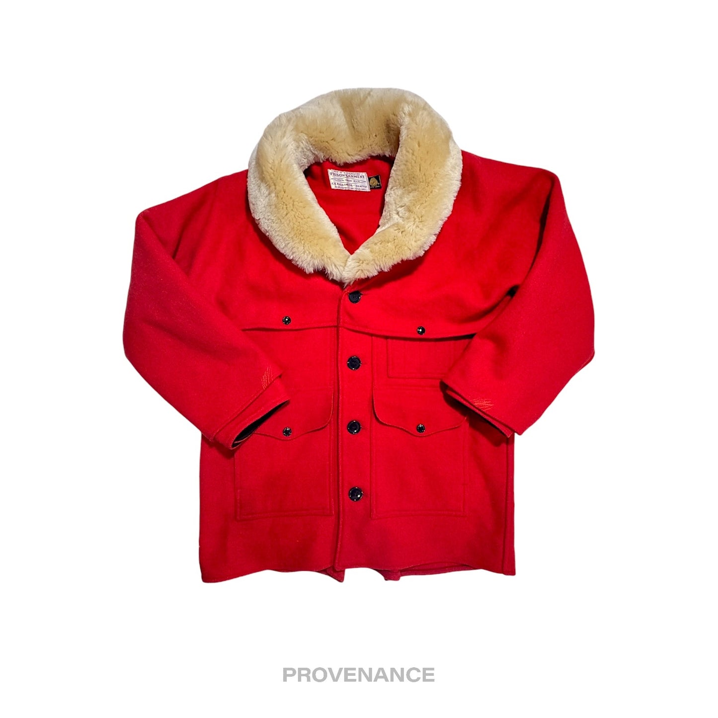 🔴 Filson Wool Packer Coat - Mackinaw Wool  Red - 38 S