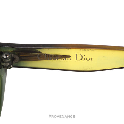 🔴 Christian Dior Optyl Vintage Sunglasses - Green Yellow