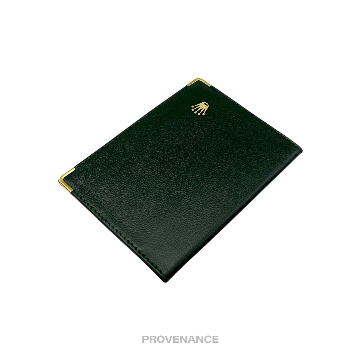 🔴 Rolex Crown Passport Wallet - Forest Green Leather R