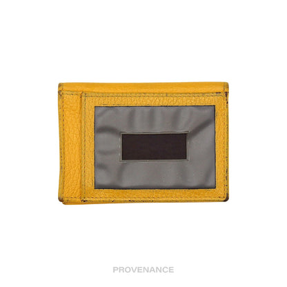 🔴 Gucci MII Pocket Organizer Wallet - Yellow Tumbled Leather