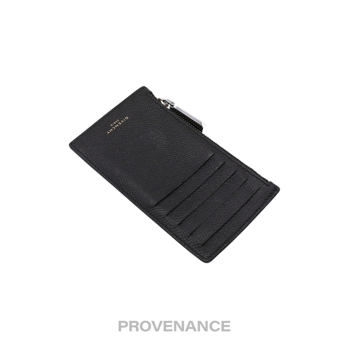 🔴 Givenchy Vertical Card Holder Wallet - Black Yellow