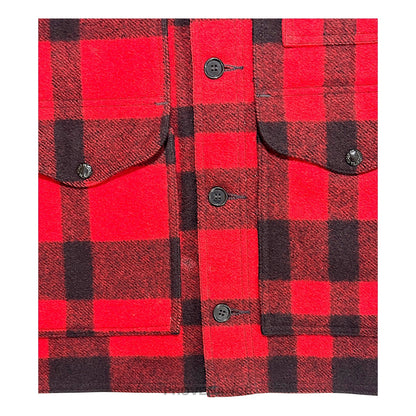 🔴 Filson Mackinaw Wool Cruiser Jacket - Red/Black Plaid 44