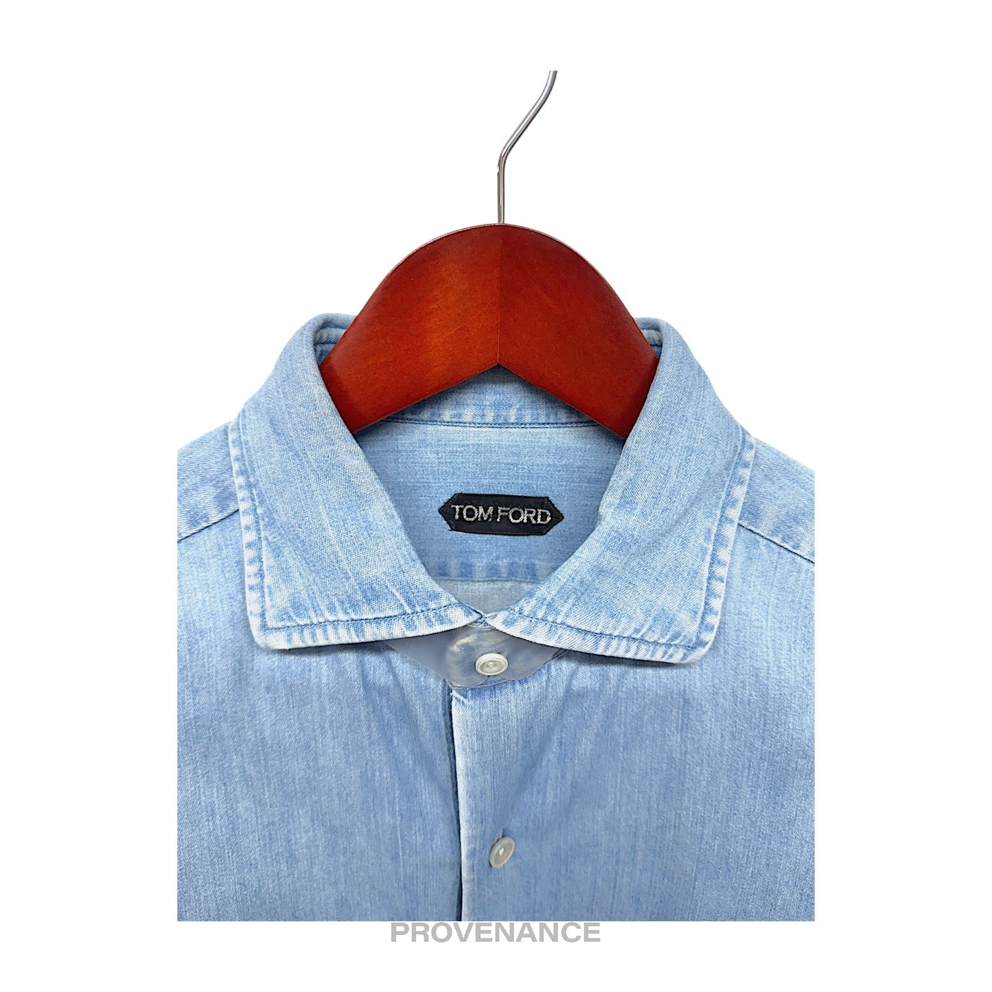 🔴 Tom Ford Denim Shirt - Blue 38 15