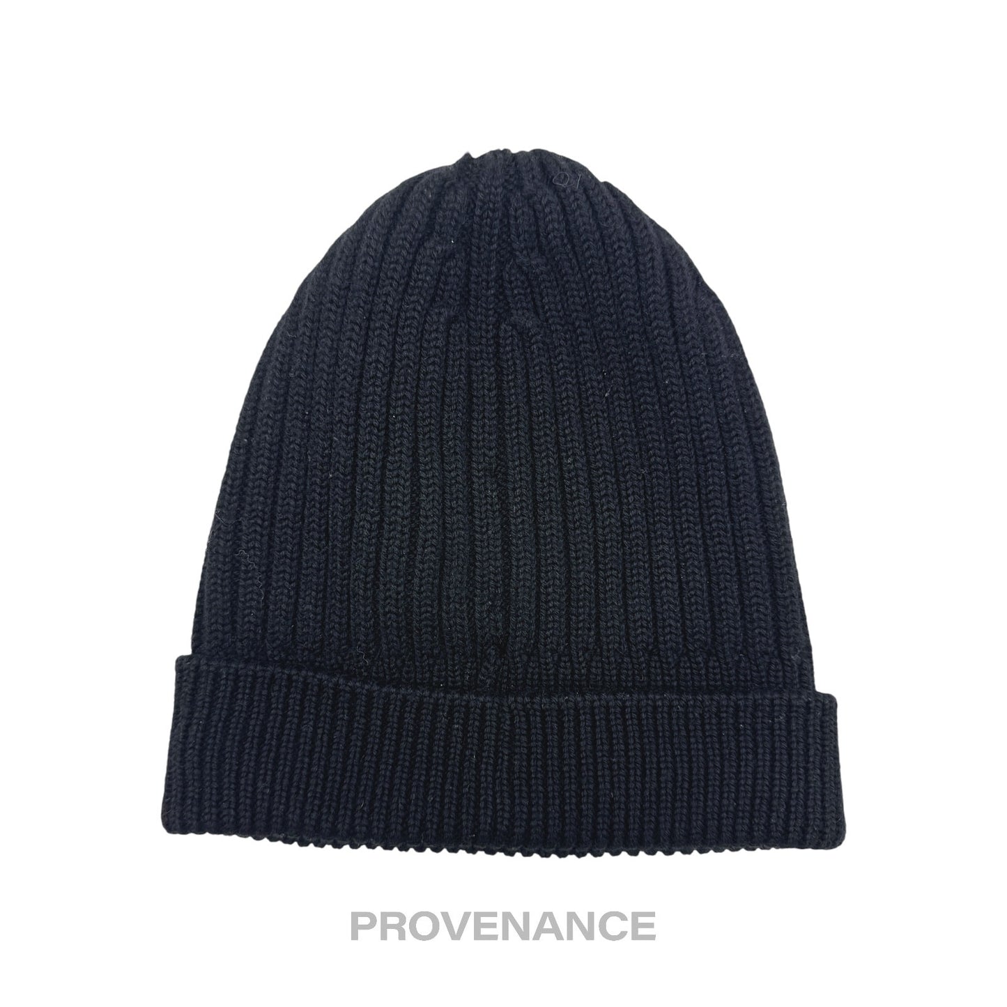 🔴 Moncler Grenoble Logo Knit Beanie Cap - Black