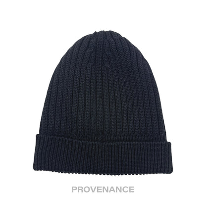 🔴 Moncler Grenoble Logo Knit Beanie Cap - Black