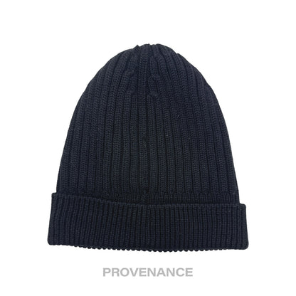 🔴 Moncler Grenoble Logo Knit Beanie Cap - Black