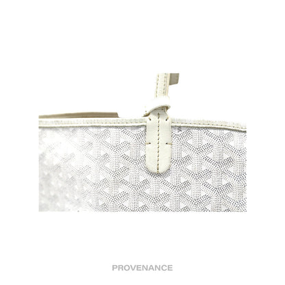 🔴 Goyard St. Louis Tote PM Bag - White Goyardine