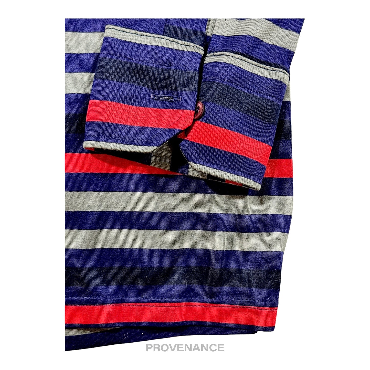 🔴 Givenchy Long Sleeve Polo Shirt -  Striped Cotton 2 M