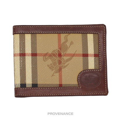 🔴 Burberry 6CC Slender Bifold Wallet - Nova Check Brown