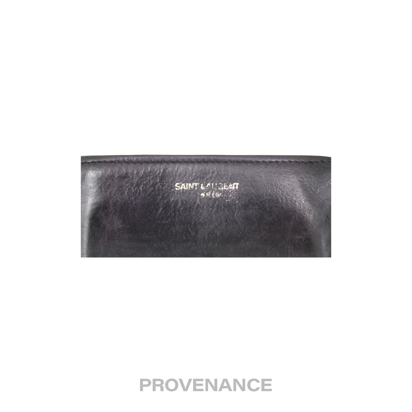 🔴 Saint Laurent Paris SLP Logo Bifold Wallet - Black