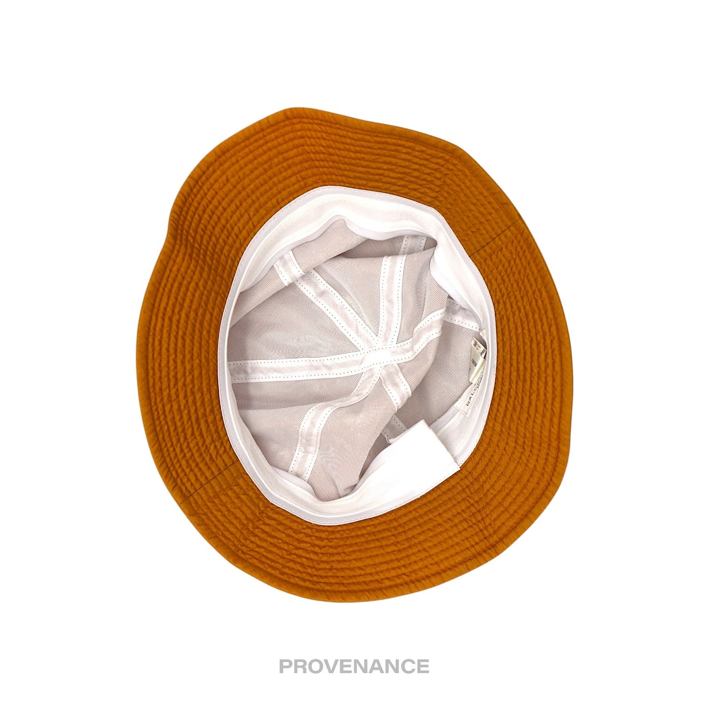 🔴 Balenciaga BB Logo Embroidered Bucket Hat - Golden Ochre