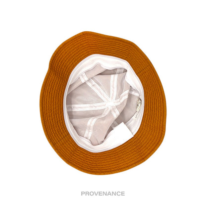 🔴 Balenciaga BB Logo Embroidered Bucket Hat - Golden Ochre