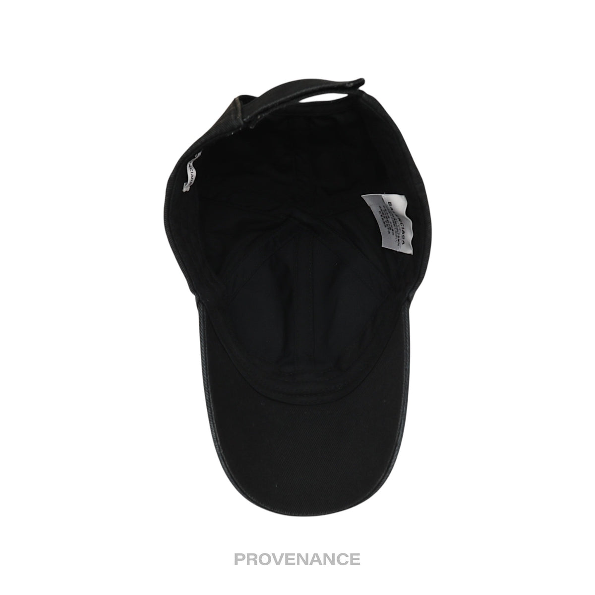 🔴 Balenciaga Embroidered Rainbow Logo Cap - Washed Black