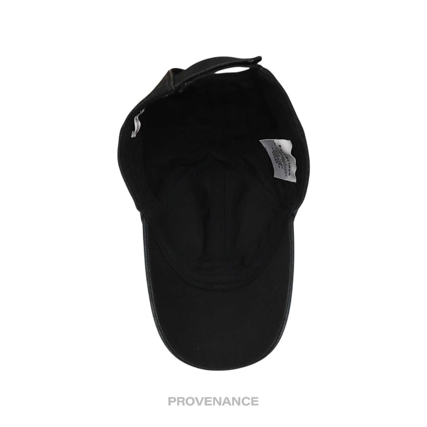 🔴 Balenciaga Embroidered Rainbow Logo Cap - Washed Black