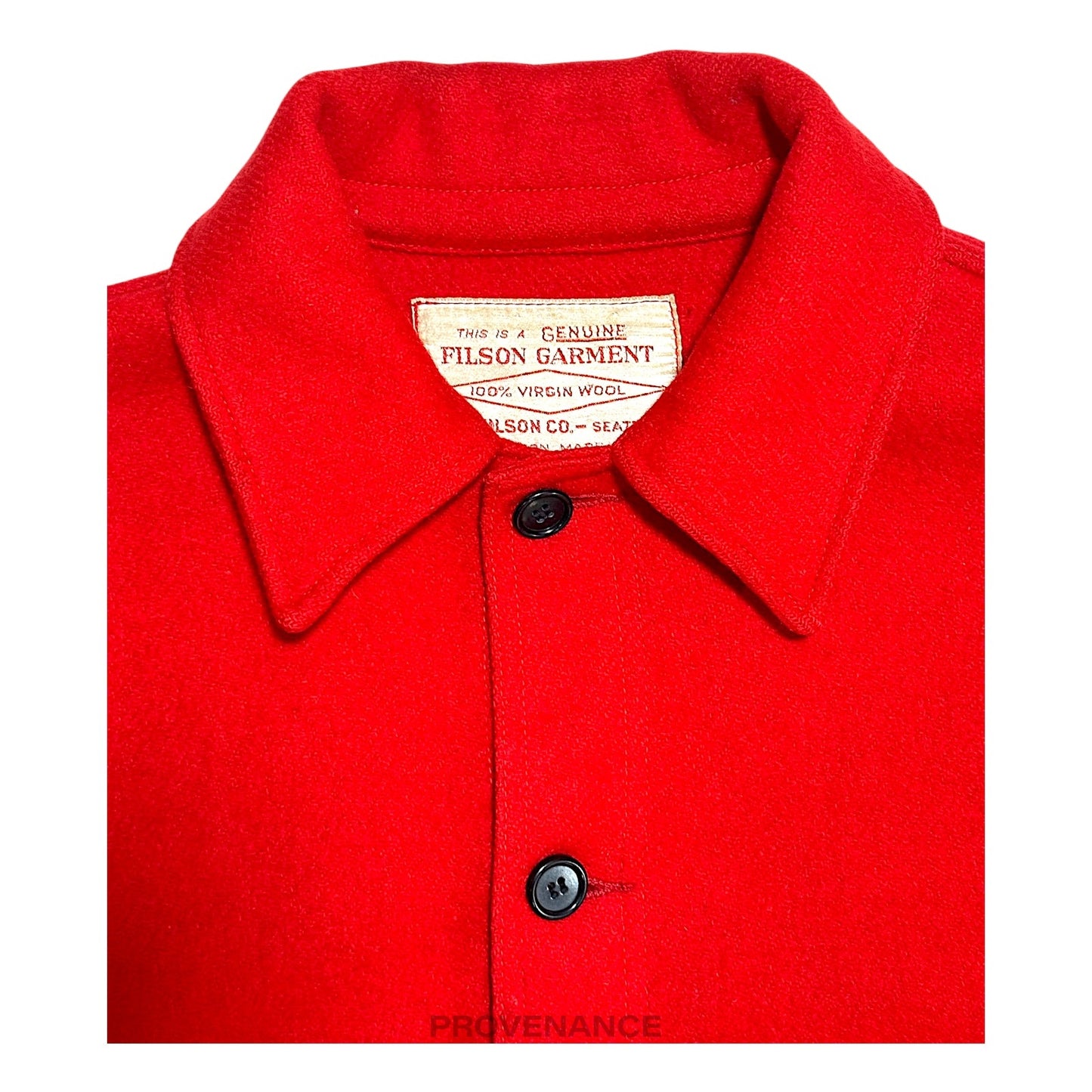 🔴  Filson Mackinaw Wool Cruiser Jacket - Scarlet Red 38 S