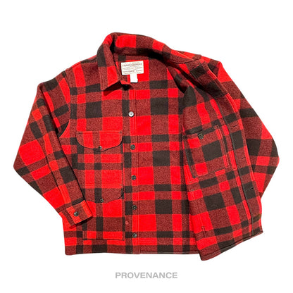 🔴 Filson Mackinaw Wool Cruiser Jacket - Red/Black Plaid 44