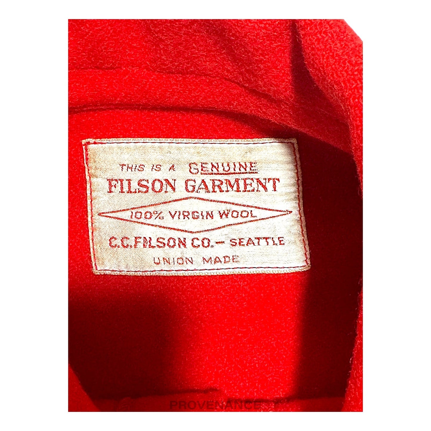 🔴  Filson Mackinaw Wool Cruiser Jacket - Scarlet Red 38 S