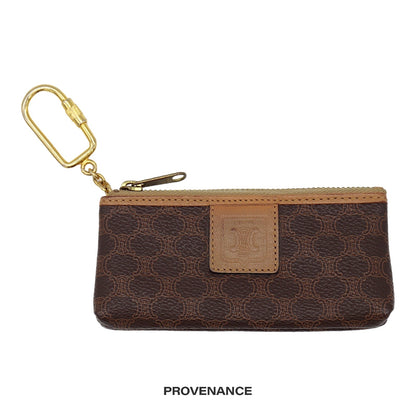 🔴 Celine Key Pouch Cles - Macadam Triomphe Brown