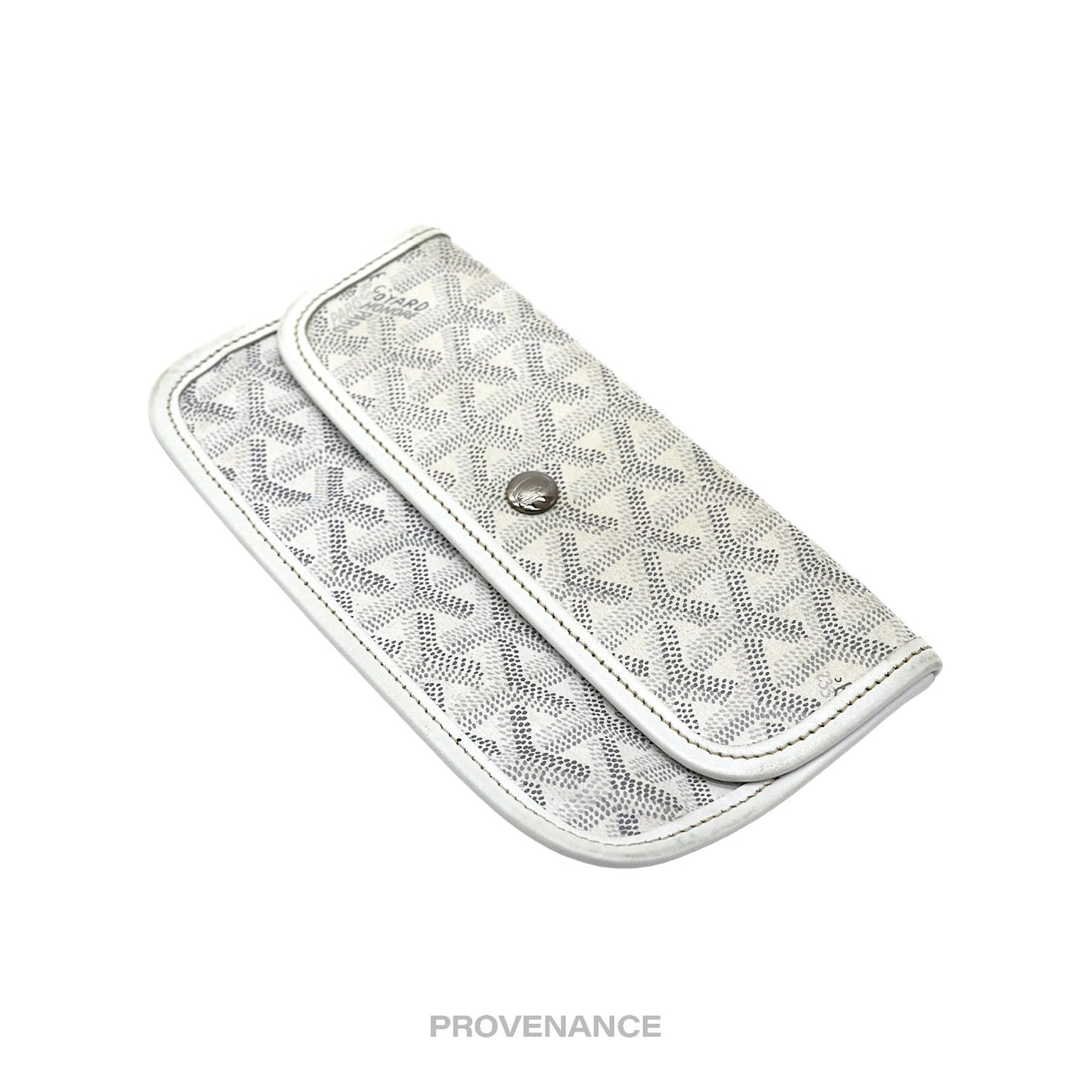 🔴 Goyard St. Louis Pouch Wallet - White Goyardine