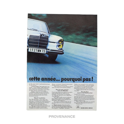 🔴 Mercedes-Benz Antique Vintage Newsprint Ad - French Road