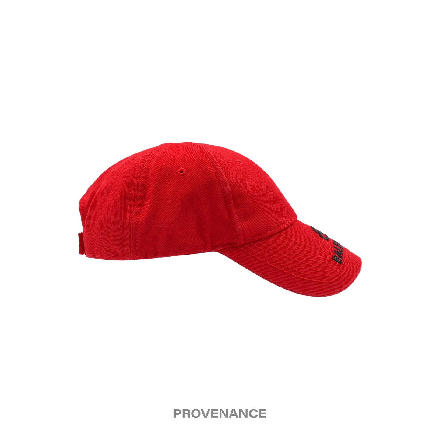 🔴 Balenciaga BB Embroidered Logo Cap - Red Black