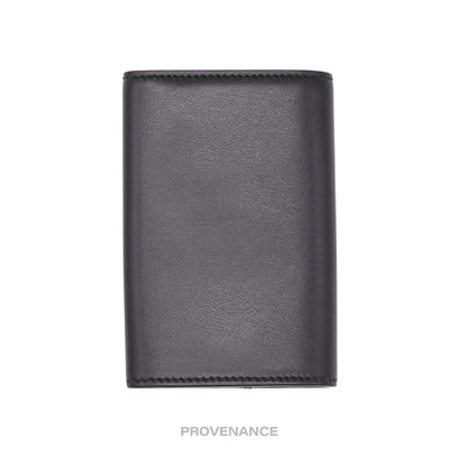 🔴 Gucci GG Vintage Logo 6 Key Holder - Black Leather Gold