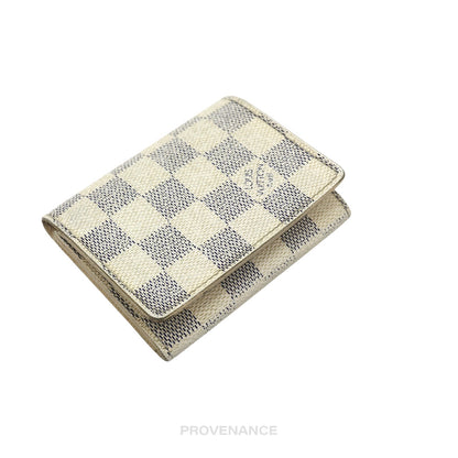 🔴 Louis Vuitton Pocket Organizer Wallet - Damier Azur