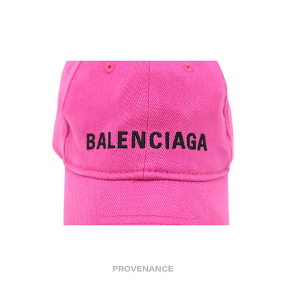 🔴 Balenciaga Embroidered Logo Cap - Washed Pink