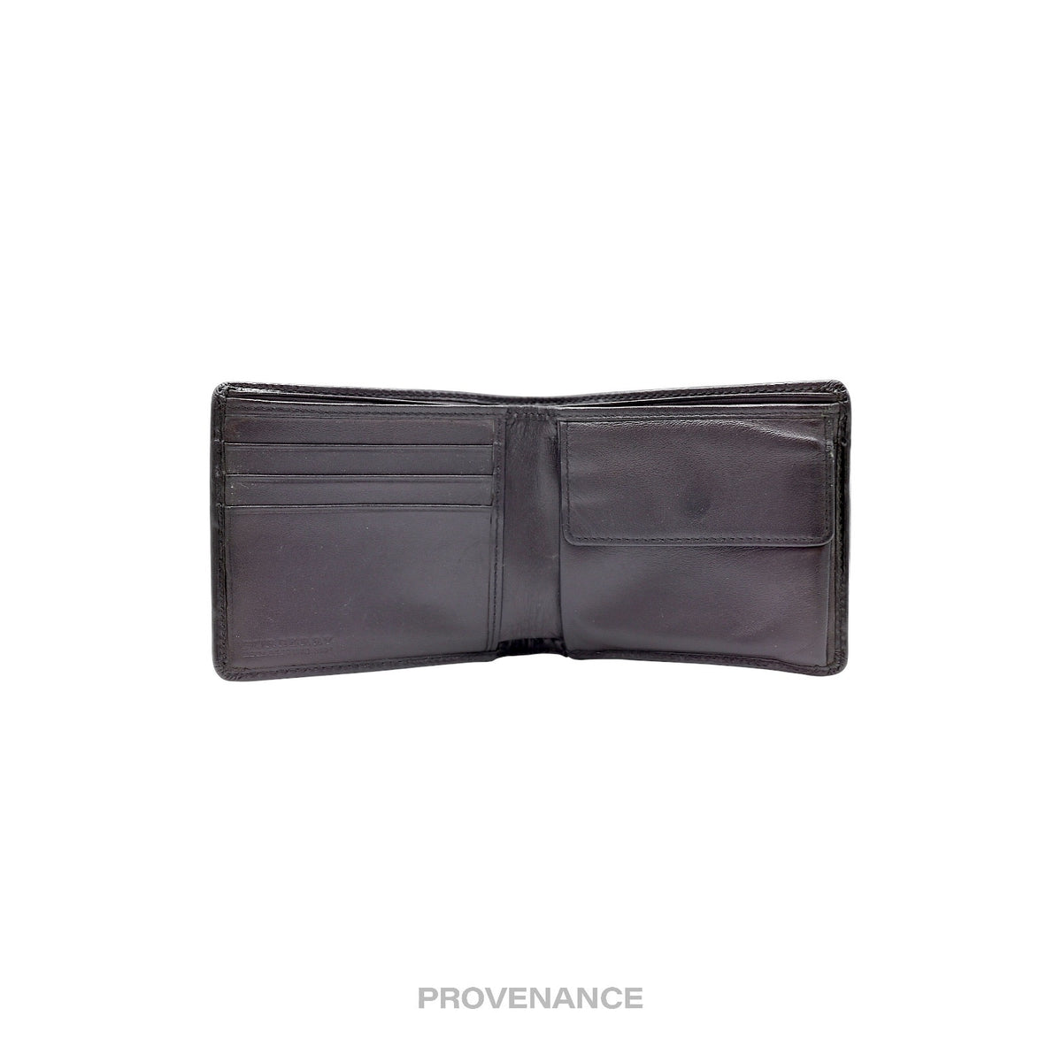 🔴 Burberry Bifold Wallet -  London Check Black Charcoal