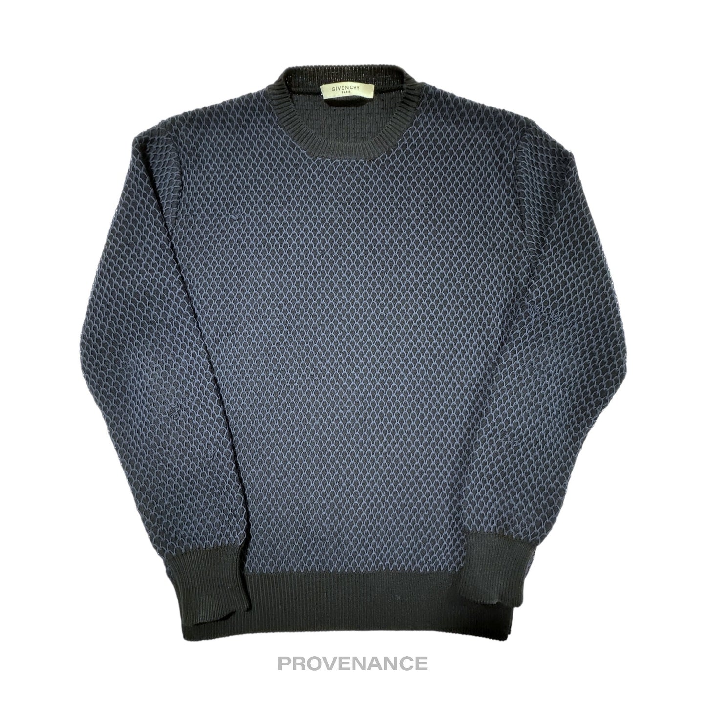 🔴 Givenchy Basketball Net Crewneck Sweater - Navy Blue XS