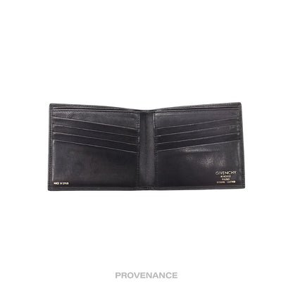 🔴 Givenchy 4G Logo 8CC Bifold Wallet - Monsieur Black Leather