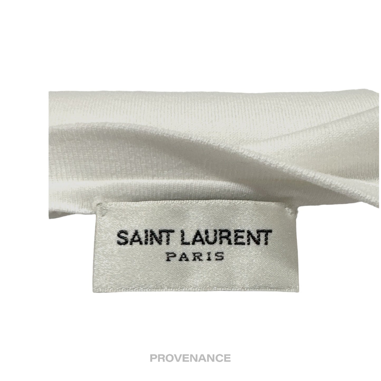 🔴 Saint Laurent Paris SLP Logo T Shirt - White