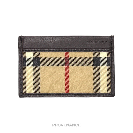 🔴 Burberry Check Card Holder Wallet - Nova Check Chocolate