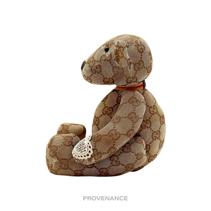🔴 Gucci Teddy Bear - GG Canvas Tan Patchwork